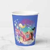 Onder het Zee Zeemeermin Oceaan Paarse Turquoise Papieren Bekers (Achterkant)