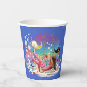 Onder het Zee Zeemeermin Oceaan Paarse Turquoise Papieren Bekers (Voorkant)