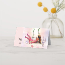 Onder het Zee Zeemeermin Oceaan Paarse Turquoise Plaatskaartje