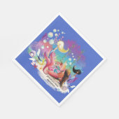 Onder het Zee Zeemeermin Oceaan Paarse Turquoise Servet (Hoek)