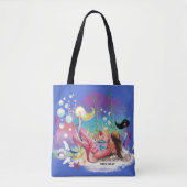 Onder het Zee Zeemeermin Oceaan Paarse Turquoise Tote Bag (Voorkant)