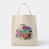 Onder het Zee Zeemeermin Oceaan Paarse Turquoise Tote Bag (Achterkant)