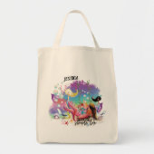 Onder het Zee Zeemeermin Oceaan Paarse Turquoise Tote Bag (Voorkant)