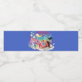 Onder het Zee Zeemeermin Oceaan Paarse Turquoise Waterfles Etiket (Enkel label)