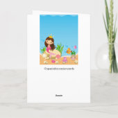 Onder het Zee Zeemeermin op zaterdag Dank je wel Bedankkaart (Achterkant)