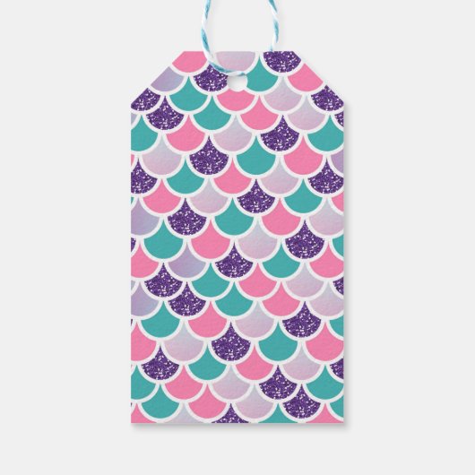 Onder het Zee Zeemeermin Pool Party Verjaardagsgun Cadeaulabel (Achterkant)