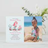 Onder het Zee Zeemeermin Princes Verjaardagsfoto Kaart (Staand voorkant)