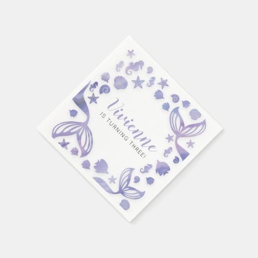 Onder het Zee Zeemeermin Servet (Hoek)