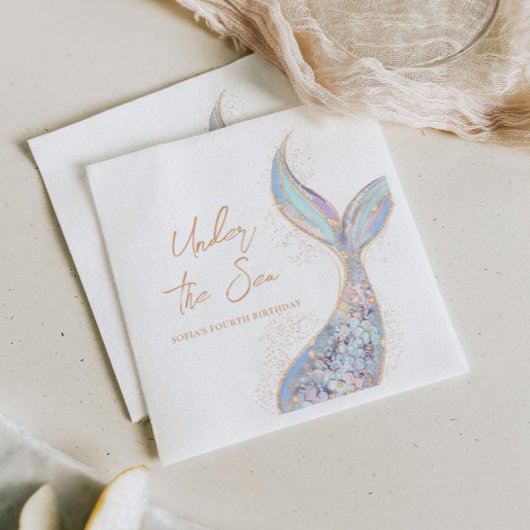 Onder het Zee Zeemeermin Servet