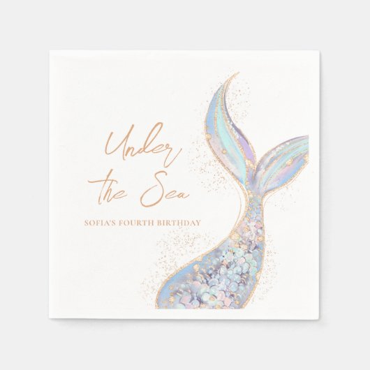 Onder het Zee Zeemeermin Servet (Voorkant)