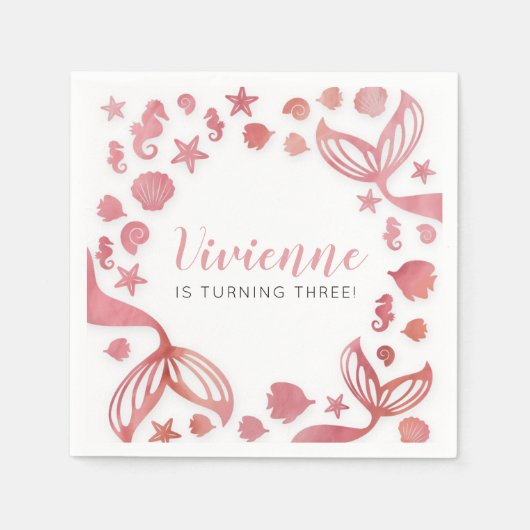 Onder het Zee Zeemeermin Servet (Voorkant)