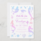Onder het Zee Zeemeermin Silhouette Verjaardagsmei Kaart (Voorkant)