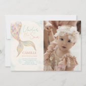 Onder het Zee Zeemeermin Staart Verjaardagsfeest F Kaart (Voorkant)