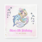 Onder het Zee Zeemeermin thema Servet (Voorkant)