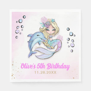 Onder het Zee Zeemeermin thema Servet
