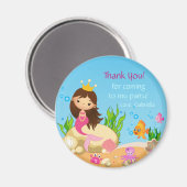 Onder het Zee Zeemeermin Verjaardag Dank u Magnet (Voorkant / Achterkant)