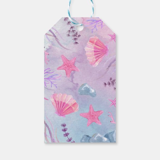 Onder het Zee Zeemeermin verjaardagscadeau Label Cadeaulabel (Achterkant)