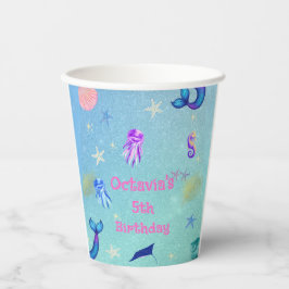 Onder het Zee Zeemeermin Verjaardagsfeest Papieren Bekers