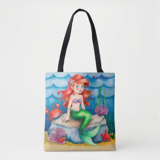 Onder het Zee Zeemeermin verjaardagsfeestje cadeau Tote Bag (Voorkant)