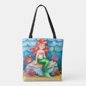 Onder het Zee Zeemeermin verjaardagsfeestje cadeau Tote Bag (Achterkant)