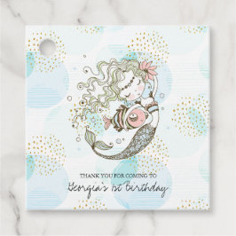 Onder het Zee | Zeemeermin verjaardagsfeestje dank Bedankjes Labels