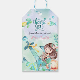 Onder het Zee Zeemeermin Verjaardagsgunst Cadeaulabel