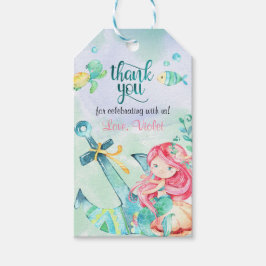 Onder het Zee Zeemeermin Verjaardagsgunst Cadeaulabel