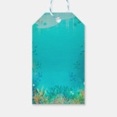 Onder het Zee & Zeemeermin Verjaardagsmeisjesfeest Cadeaulabel (Achterkant)