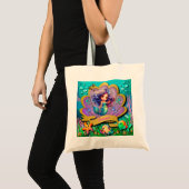 Onder het Zee & Zeemeermin Verjaardagsmeisjesfeest Tote Bag (Voorkant (product))