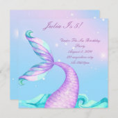 ONDER HET ZEE ZEEMEERMIN VERJAARDAGSUITNODIGING SAVE THE DATE (Voorkant / Achterkant)