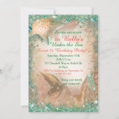 Onder het Zee Zeemeermin Verjaardagsuitnodigingen Kaart (Voorkant)