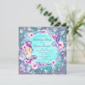 Onder het Zee Zeemeermin Verjaardagsuitnodigingen Kaart (Staand voorkant)