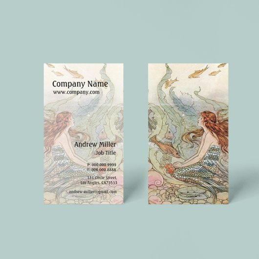 Onder het Zee  zeemeermin Visitekaartje