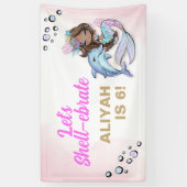 Onder het Zee Zeemeermin Welkomstbanner Verjaardag Spandoek (Verticaal)