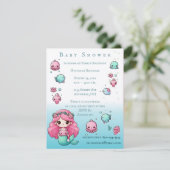 Onder het Zee Zeemeermin & Zee Creatures Baby show Kaart (Staand voorkant)