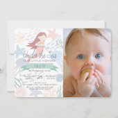 Onder het Zee Zeemeermin Zee Groene Foto 1e Verjaa Kaart (Voorkant)