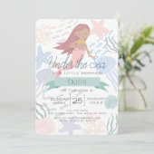 Onder het Zee Zeemeermin Zee Groene Verjaardagsuit Kaart (Staand voorkant)