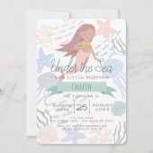 Onder het Zee Zeemeermin Zee Groene Verjaardagsuit Kaart (Voorkant)