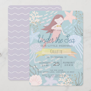 Onder het Zee Zeemeermin Zee Groene Verjaardagsuit Kaart