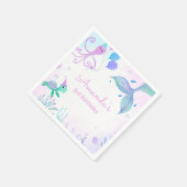 Onder het Zee Zeemeermin & Zee Schildpad Verjaarda Servet (Hoek)