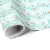 Onder het Zee Zeemeermin | Zeeschelp en Parelschel Cadeaupapier (Rol Hoek)