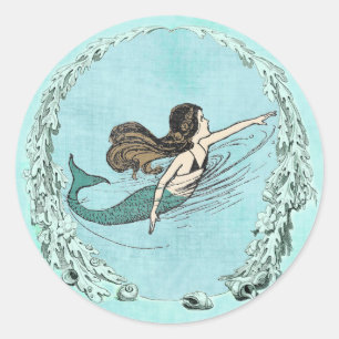 Onder het Zee Zeemeermin Zwemmen Sticker