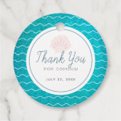 Onder het Zee Zeemeerminnende marineblauw-vogelvla Bedankjes Labels (Achterkant)