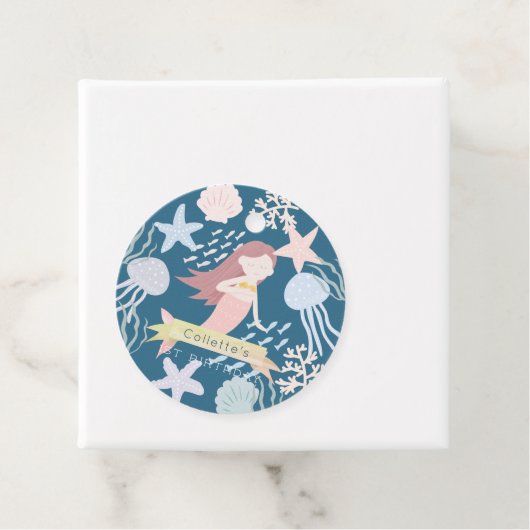 Onder het Zee Zeemeerminnende marineblauw-vogelvla Bedankjes Labels (In situ)