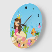 Onder het Zee Zeemeerminnende wandklokken (Hoek)