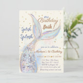 Onder Het Zee Zeemeerminverjaardag Kaart (Staand voorkant)