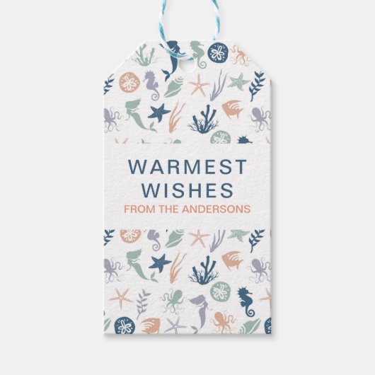 Onder het Zee Zeemeervis Cadeaulabel (Voorkant)