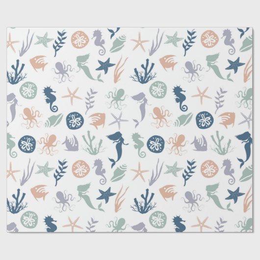 Onder het Zee Zeemeervis Cadeaupapier (Vlak)