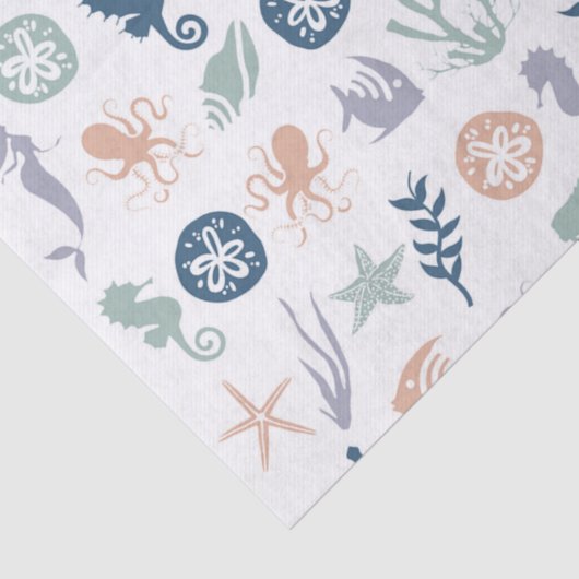 Onder het Zee Zeemeervis Tissuepapier (Detail)