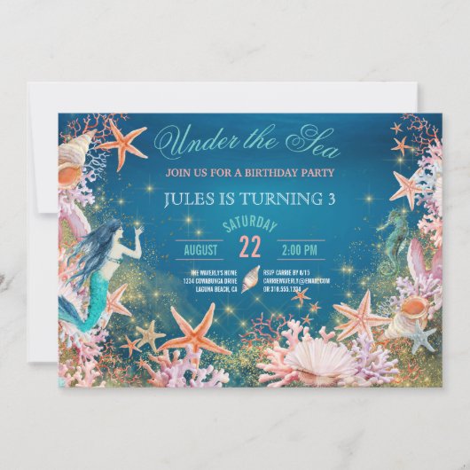 Onder het Zee zeepaardzeelieden Kaart (Voorkant)